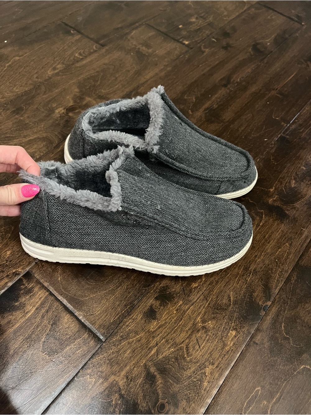 Magellan Outdoors Gray Slip-On Fleece-Lined Casual Boots